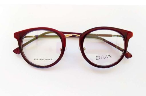Armação Diva para grau vermelho com dourado - Image 2